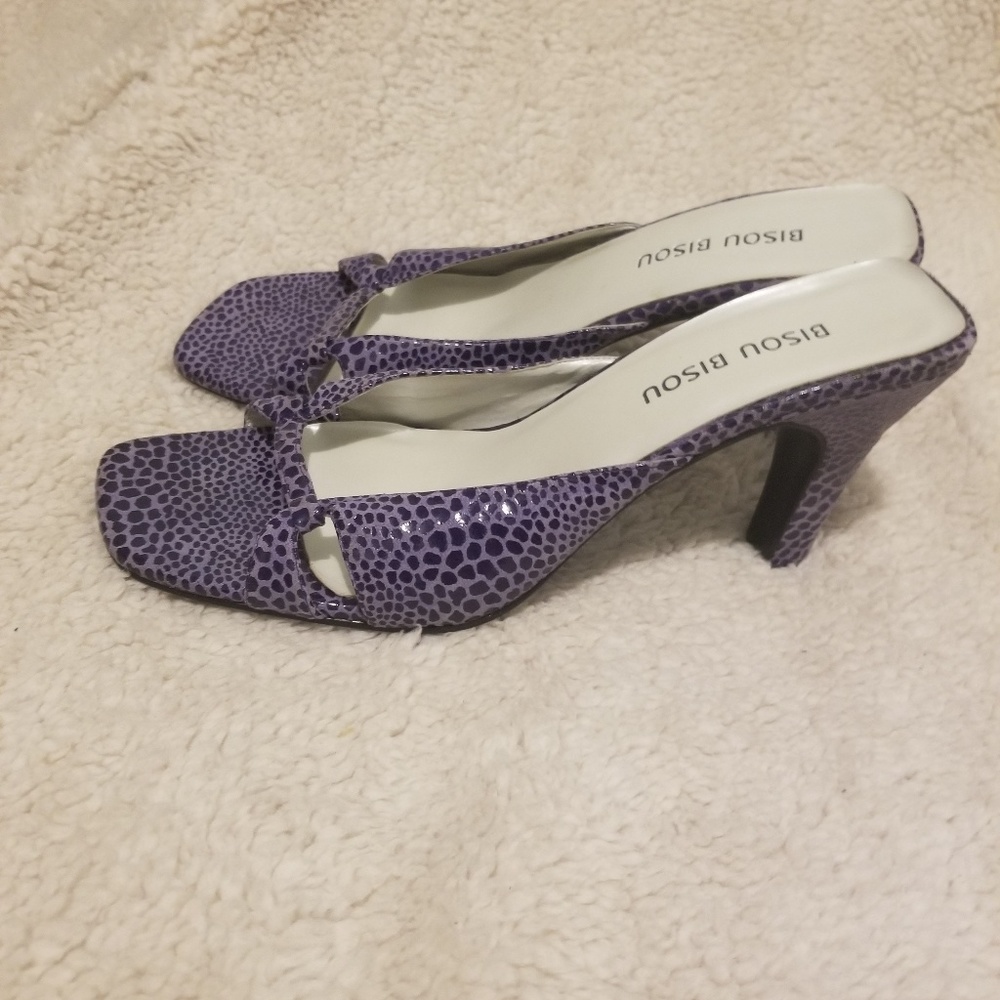 3/$15 purple mule sandals